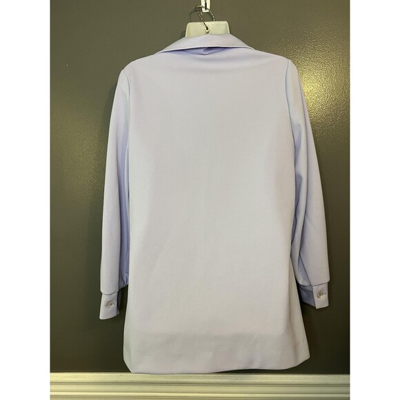 Vintage Queen Casuals Jacket Womens 13/14 Lavender Button Front Wide Collar 70s - Picture 4 of 6